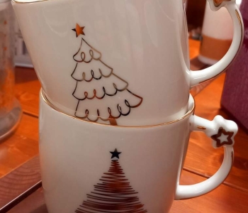 TAZZA ALBERO CON MANICO ORO