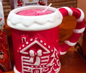 TAZZA IN DOLOMITE ROSSA E BIANCA